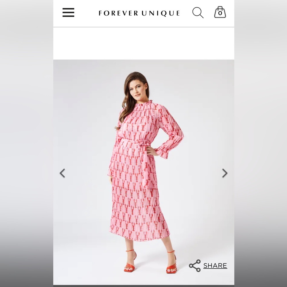 🦞Forever Unique lobster midi dress 🦞